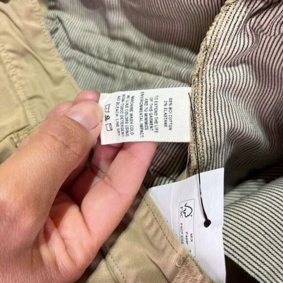 Alex Mill Standard Signature Pleated Pant Chino Tan Ankle pants Size 32 unisex - Picture 7 of 12